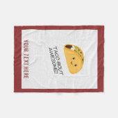 Cute Kawaii Taco Persoonlijke Taco-bout Geweldige Fleece Deken (Voorkant (Horizontaal))