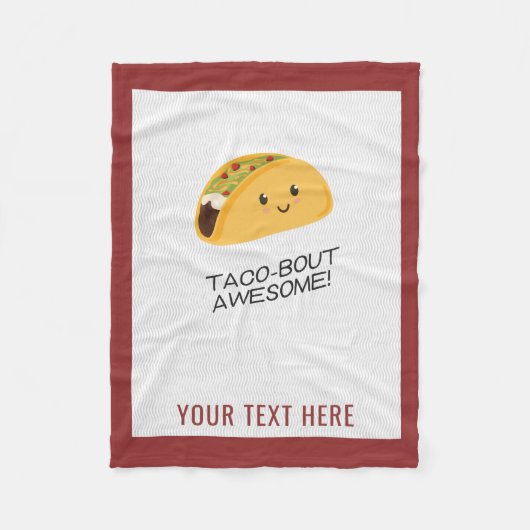 Cute Kawaii Taco Persoonlijke Taco-bout Geweldige Fleece Deken (Voorkant)