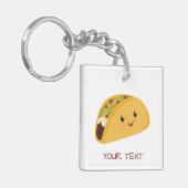 Cute Kawaii Taco Persoonlijke Taco-bout Geweldige Sleutelhanger (Voorkant Links)