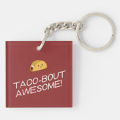 Cute Kawaii Taco Persoonlijke Taco-bout Geweldige Sleutelhanger (Achterkant)