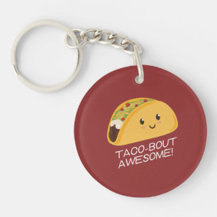 Cute Kawaii Taco Taco Geweldige Sleutelhanger