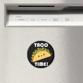 Cute kawaii Taco Time! Magneet (Insitu (Vaatwasser))