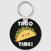 Cute kawaii Taco Time! sleutelhanger (Voorkant)