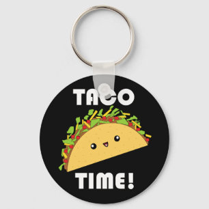 Cute kawaii Taco Time! sleutelhanger