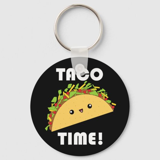 Cute kawaii Taco Time! sleutelhanger (Voorkant)