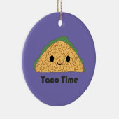 Cute Kawaii Taco Time Taco Keramisch Ornament (Rechts)