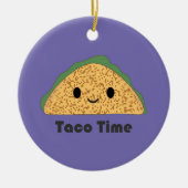 Cute Kawaii Taco Time Taco Keramisch Ornament (Voorkant)