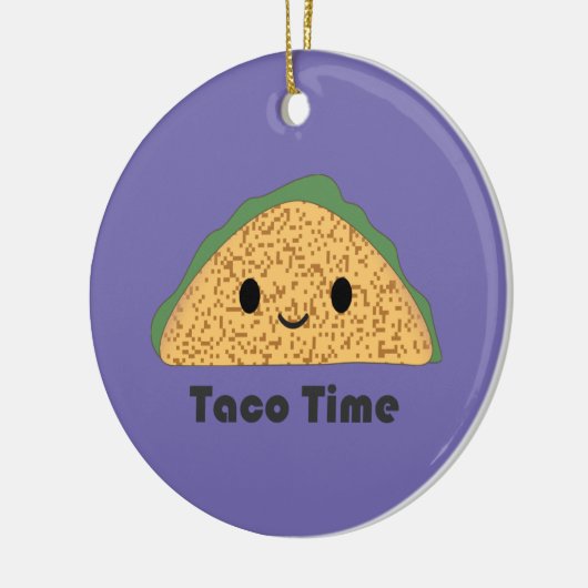 Cute Kawaii Taco Time Taco Keramisch Ornament (Links)