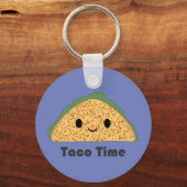 Cute Kawaii Taco Time Taco Sleutelhanger (Voorkant)