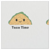 Cute Kawaii Taco Time Taco Stof (Close Up)