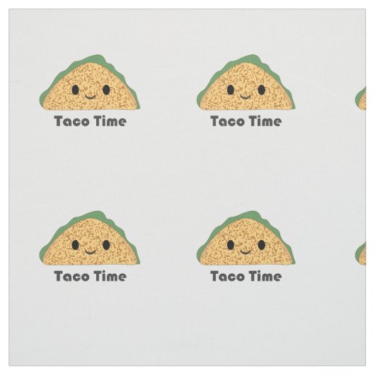 Cute Kawaii Taco Time Taco Stof (Swatch)