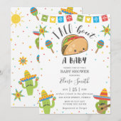 Cute Kawaii Taco'Bout a Baby Fiesta Baby shower Kaart (Voorkant / Achterkant)