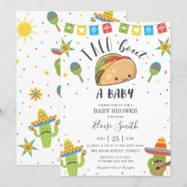 Cute Kawaii Taco'Bout a Baby Fiesta Baby shower Kaart