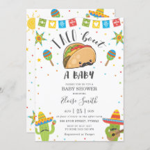 Cute Kawaii Taco'Bout a Baby Fiesta Baby shower
