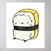 Cute Kawaii Tamago Sushi Poster (Voorkant)