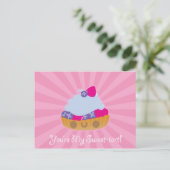 Cute Kawaii Tart Briefkaart (Staand voorkant)