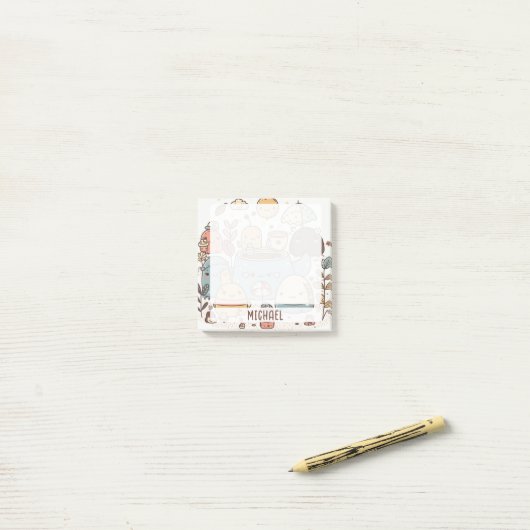 Cute Kawaii Tea Party Personalized Post-it® Notes (Op bureau)