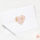 Cute Kawaii Teddy Bear Tea Party Pattern | Pastel Hart Sticker (Envelop)