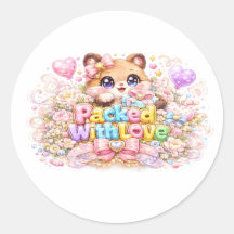 Cute Kawaii Teddybeer Met Liefde-pinpictogram