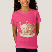 Cute Kawaii Teddyshirt voor Kinderen T-shirt (Voorkant)