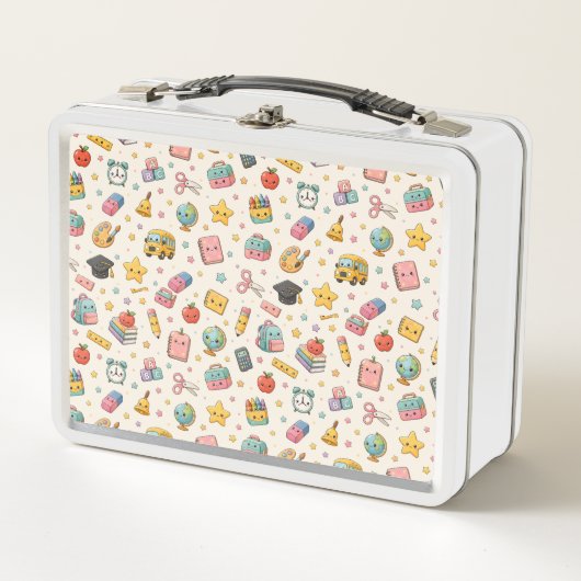 Cute Kawaii Terug naar school Lunchbox (Voorkant)