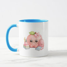 Cute Kawaii Terug naar School Perzik Mok