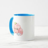 Cute Kawaii Terug naar School Perzik Mok (Voorkant links)