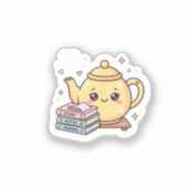 Cute Kawaii Theepot Studeren Notities Journal Boek Sticker (Voorkant)