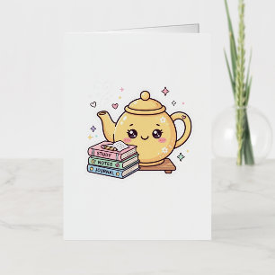 Cute Kawaii Theepot Studie Notities Journal Sticke Folie Wenskaart