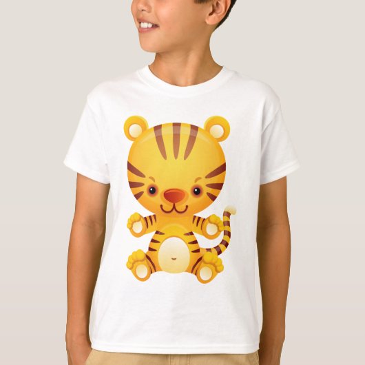 Cute Kawaii Tiger T-shirt (Voorkant)