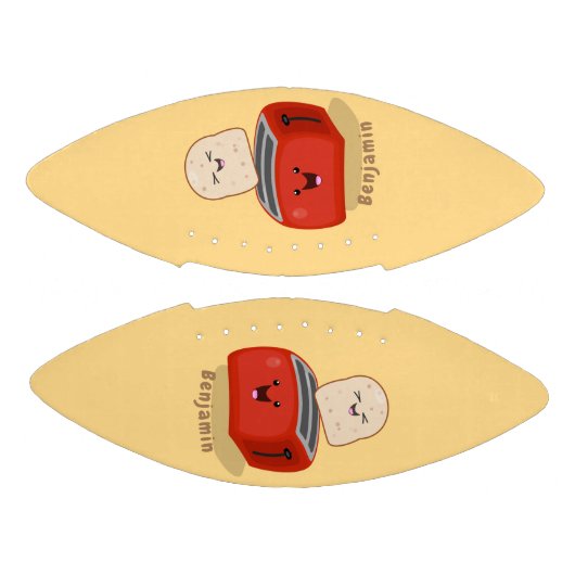 Cute kawaii toast en red toaster cartoon american football (Panelen)