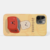 Cute kawaii toast en red toaster cartoon Case-Mate iPhone case (Achterkant (horizontaal))