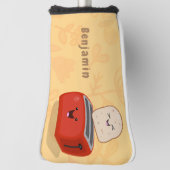 Cute kawaii toast en red toaster cartoon golfheadcover (Draai 90)