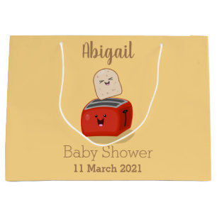 Cute kawaii toast en red toaster cartoon groot cadeauzakje