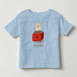 Cute kawaii toast en red toaster cartoon kinder shirts