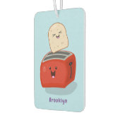 Cute kawaii toast en red toaster cartoon luchtverfrisser (Links)