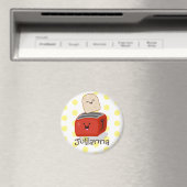 Cute kawaii toast en red toaster cartoon magneet (Insitu (Vaatwasser))