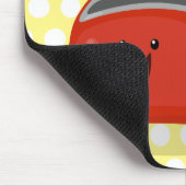 Cute kawaii toast en red toaster cartoon muismat (Hoek)