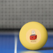 Cute kawaii toast en red toaster cartoon pingpongbal (Net)