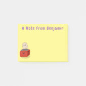 Cute kawaii toast en red toaster cartoon post-it® notes (Voorkant)