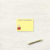 Cute kawaii toast en red toaster cartoon post-it® notes (Op bureau)