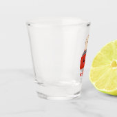 Cute kawaii toast en red toaster cartoon shot glas (Links)