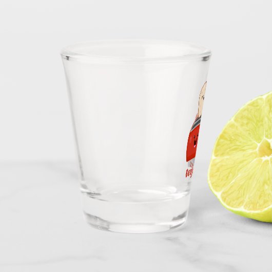 Cute kawaii toast en red toaster cartoon shot glas (Links)