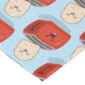 Cute kawaii toast en red toaster cartoon tafelkleed (Gekanteld)