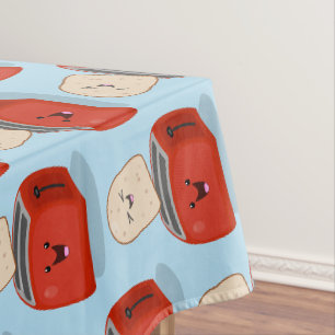 Cute kawaii toast en red toaster cartoon tafelkleed