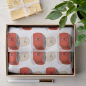 Cute kawaii toast en red toaster cartoon tissuepapier (Geschenk)