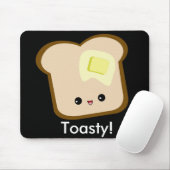 Cute kawaii Toasty! Toast en botermousepad Muismat (Met muis)