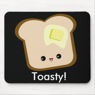Cute kawaii Toasty! Toast en botermousepad Muismat