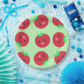 Cute kawaii Tomato Vegan Papieren Bordje (Feest)