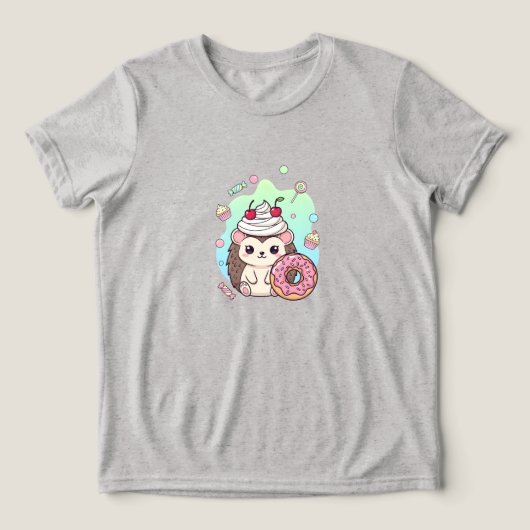 Cute kawaii  Tri-Blend shirt (Design voorkant)